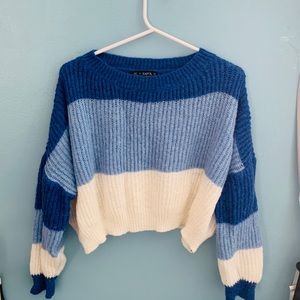 Blue winter sweater